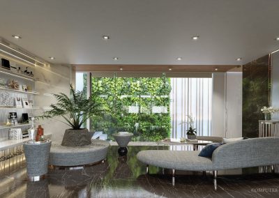 Elegant Sky-Lobby Lounge